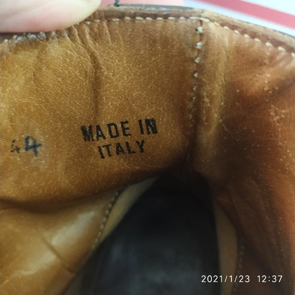 Elia Maurizi lace‎ up ankle boots brown sz 11 @A8